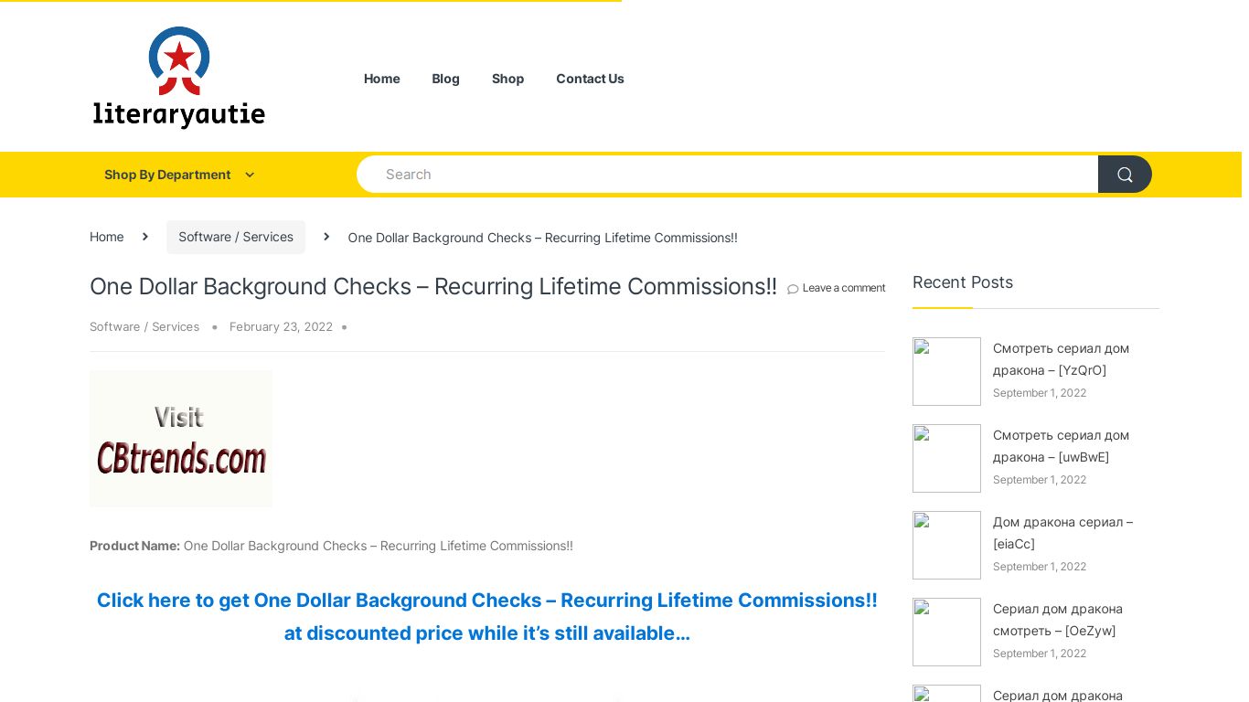 One Dollar Background Checks – Recurring Lifetime Commissions ...